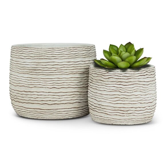 Abbott Collection - Small Wavy Ripple Planter - Picture 3 of 5